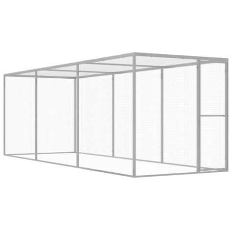 Cage pour chat 4,5x1,5x1,5 m Acier galvanisé