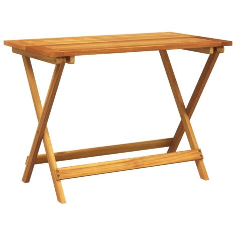 Table pliable de jardin 90x52,5x65 cm bois d'acacia solide vidaXL