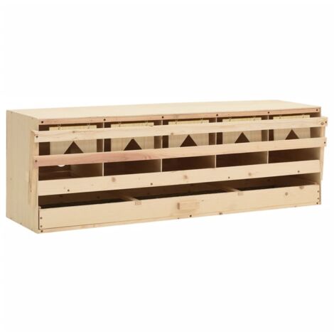 Pondoir 5 compartiments 117x33x38 cm bois de pin massif vidaXL