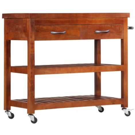 Furniture Limited - Chariot de cuisine 100x48x89 cm Bois d'acacia