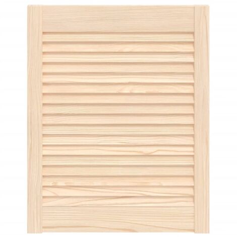 Vidaxl – Porte de placard à persiennes en bois de pin massif 61,5x49,4 cm – Design à lattes horizontales pour circulation d'air – Non traité