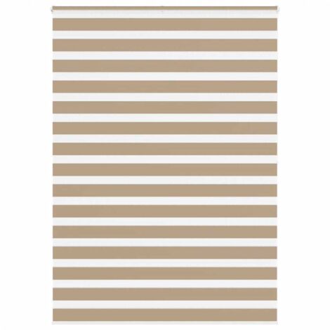 Store zèbre marron sable largeur du tissu 150,9 cm polyester vidaXL