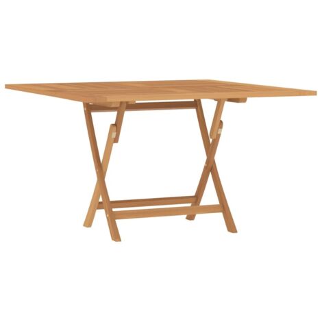 Table pliable de jardin 110x110x75 cm bois massif de teck vidaXL