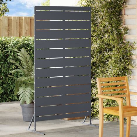 Vidaxl – Paravent de jardin 100 x 50 x 180 cm en acier anthracite – Résistant aux intempéries – Design moderne pour espaces extérieurs