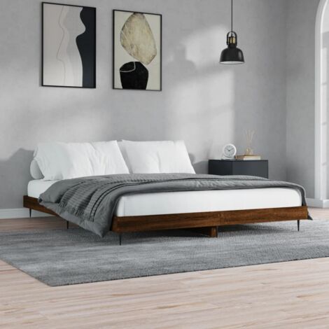 Cadre de lit sans matelas chêne marron 120x200 cm vidaXL (1/5)
