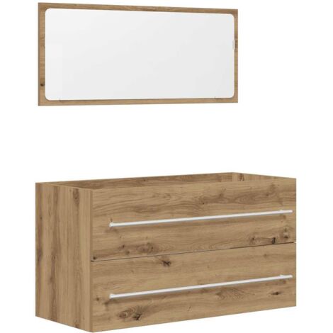 Ensemble de meubles salle de bain 2 pcs bois d'ingénierie vidaXL