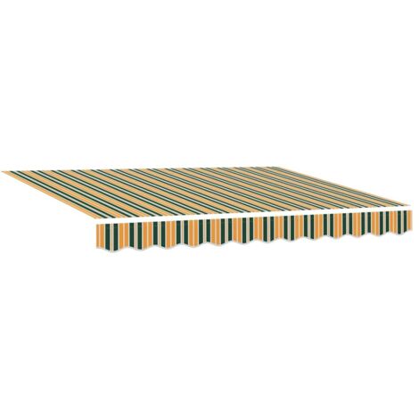 Toile de rechange pour store banne Vert et jaune 350 x 250 cm vidaXL