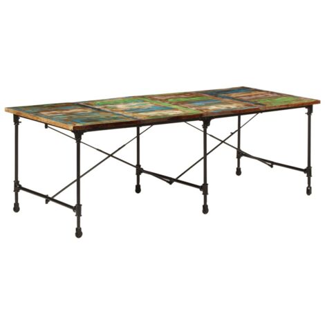 Table à manger 220x90x77 cm bois massif de récupération vidaXL (1/5)