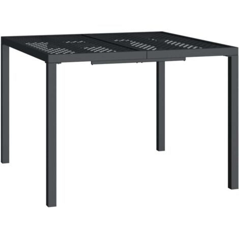 Table de jardin anthracite 100x100x72 cm acier vidaXL (1/6)