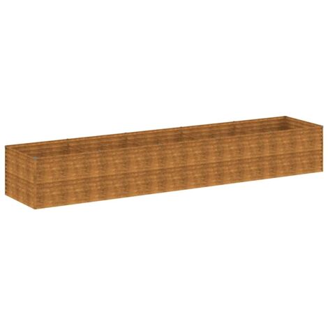 Lit surélevé de jardin 479x100x69 cm acier corten vidaXL