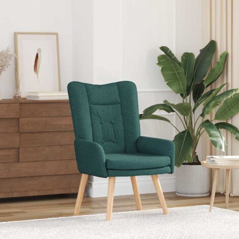 Fauteuil relaxant Vert foncé 63 x 67 x 94 cm tissu vidaXL (1/5)