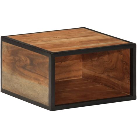 Table de chevet murale 35x35x20 cm bois massif d'acacia vidaXL (1/5)