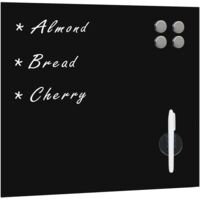 Tableau noir magnétique mural Verre 50x50 cm vidaXL