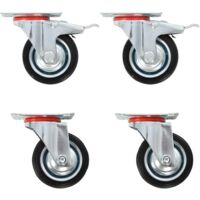 Roulettes pivotantes 4 pcs 75 mm vidaXL