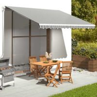 Vidaxl – Toile pour tonnelle 4x3 m – Tissu polyester 100% résistant aux UV – Imperméable et anti-saleté – Couleur anthracite et blanc