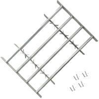 Vidaxl – Grille de sécurité réglable pour fenêtres 700-1050 mm – Acier galvanisé – Installation horizontale – 4 barres transversales