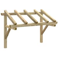 Vidaxl – Auvent de porte en bois de pin massif 150x100x100 cm – Résistant à la pourriture – Charme rustique pour entrée – Assemblage requis