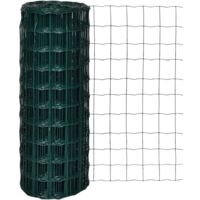 Vidaxl – Clôture euro acier 10 m – Hauteur 1,0 m – Fil d'acier 1,8 mm avec revêtement PVC – Maillage 100 x 100 mm
