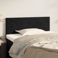 Vidaxl – Tête de lit réglable en velours noir 90x5x78/88 cm – Excellent soutien pour lecture – Pieds en bois robustes – Design élégant