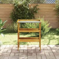 VIDAXL Banc de jardin Adirondack et coussins 126 cm bois massif acacia