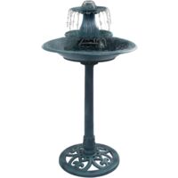 Vidaxl – Bain pour oiseaux avec fontaine – Plastique durable – 50x91 cm – Pour extérieur toute l'année – Décoratif et fonctionnel