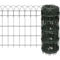 Vidaxl – Bordure de pelouse en fer enduit de poudre 10x0,65 m – Résistante aux intempéries – Fixation facile avec pointes – Pour délimitation jardin