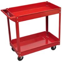 Chariot à outils d'atelier 100 kg rouge vidaXL