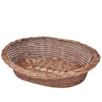 Vidaxl – Panier pour chien en saule naturel 50 cm – Dimensions 50 x 34 cm – Convient aux petits chiens et chats – Léger et facile à transporter