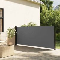 Vidaxl – Store latéral rétractable 100 x 500 cm – Résistant aux UV et à l'eau – Tissu polyester avec revêtement PU – Installation facile