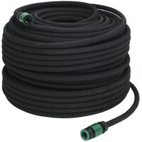 vidaXL Garden Soaker Hose Black 0,6" 100 m Rubber
