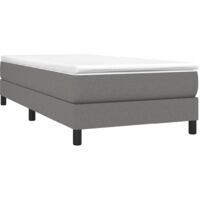 Sommier à lattes de lit avec matelas Gris foncé 80x200 cm Tissu vidaXL