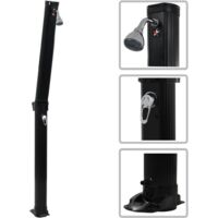 Douche solaire pliable Noir 214 cm 23 L vidaXL10409