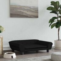 Lit pour chien noir 70x48x22 cm velours vidaXL