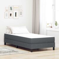 Matelas de Lit avec matelas Gris 90 x 190 cm tissu vidaXL