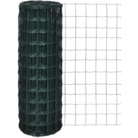 Clôture euro Acier 25 x 0,8 m Vert vidaXL