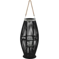Bougeoir suspendu Bambou Noir 60 cm vidaXL