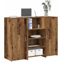 vidaXL Bureau de réception vieux bois 135x50x103,5cm bois d'ingénierie