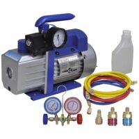 Vidaxl – Pompe à vide 220V 250W – Débit 71 L/min – Jauge à 2 voies pour réfrigération – Moteur en alliage d'aluminium