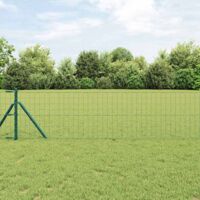 vidaXL Clôture Euro Vert 0,6 x 25 m Fer revêtu de PVC