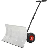 Chasse-neige manuel avec roues 100 x 44 cm vidaXL711771