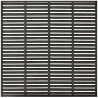 Vidaxl – Clôture à persiennes WPC 180x180 cm noir – Résistante à la pourriture et rouille – Lattes pour ensoleillement et ventilation – Assemblage requis