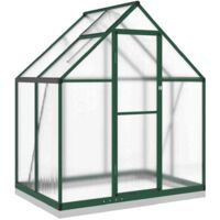 vidaXL Serre avec cadre de base vert 169x114x202 cm aluminium
