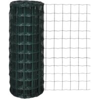 Clôture euro Acier 25 x 1,0 m Vert vidaXL