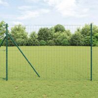 Clôture Euro Vert 1.6 x 10 m Fer revêtu de PVC vidaXL