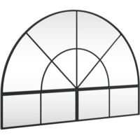 Miroir mural, Miroir décoratif noir 100x70 cm arche fer vidaXL