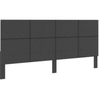 Vidaxl – Tête de lit 200x200 cm en tissu gris foncé – Design élégant et stable – Facile à assembler – Convient aux cadres de lit standards
