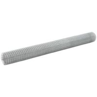 vidaXL Chicken Wire Fence Galvanised Steel 10x1,5 m Silver