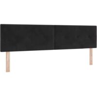 Tête de lit avec tête de lit Noir 180 cm Velours vidaXL
