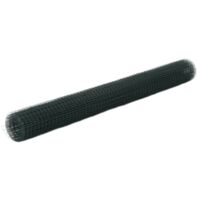 vidaXL Chicken Wire Fence Steel with PVC Coating 10x1,5 m Green