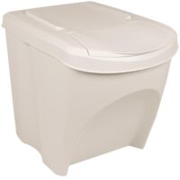 vidaXL Poubelles à ordures empilables 3 pcs Blanc 75 L Polypropylène